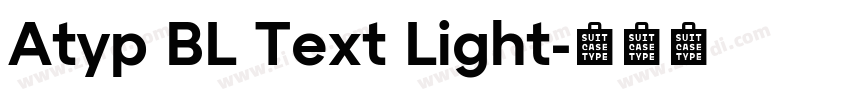 Atyp BL Text Light字体转换